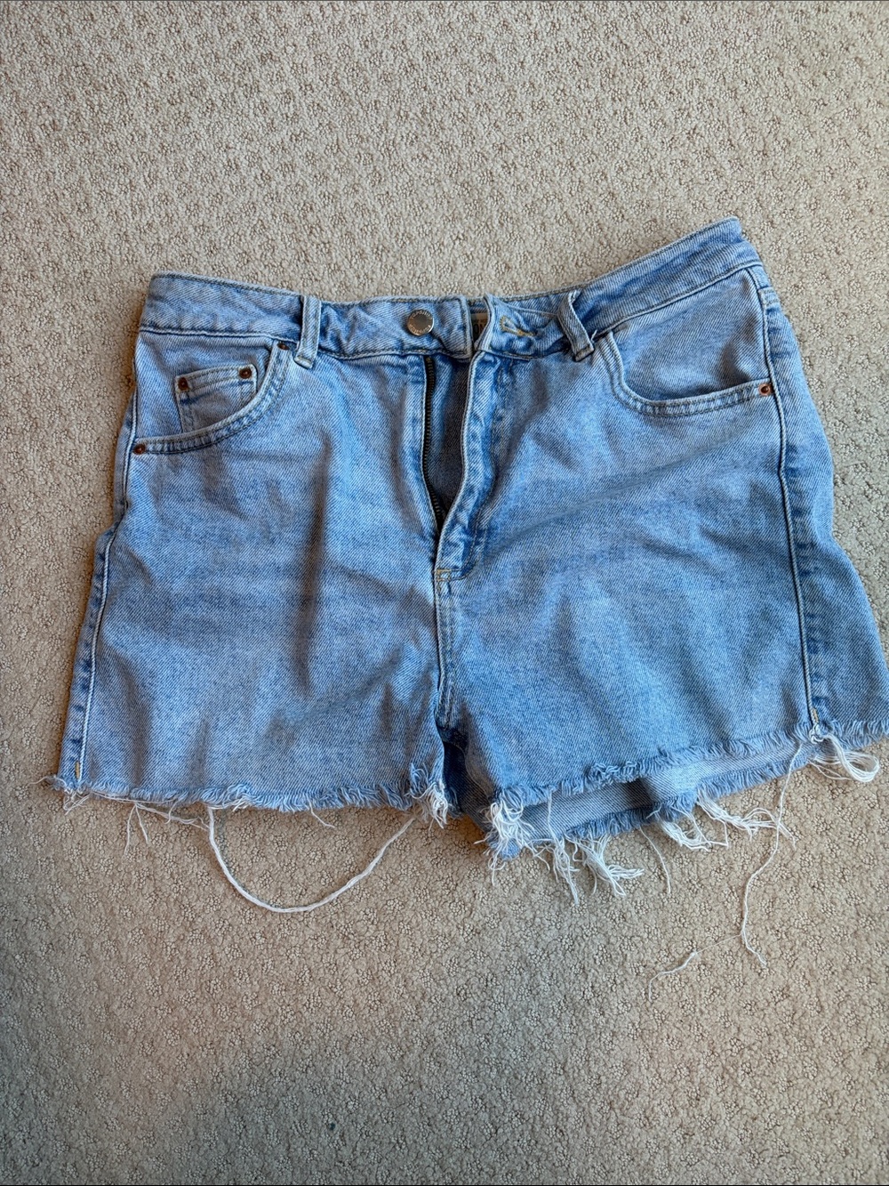 Light Blue Denim Cutoff Shorts